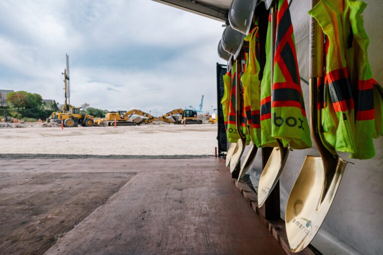 construction workers uniforms on a job site