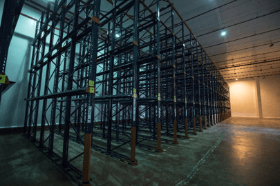 shelves in pilar facility