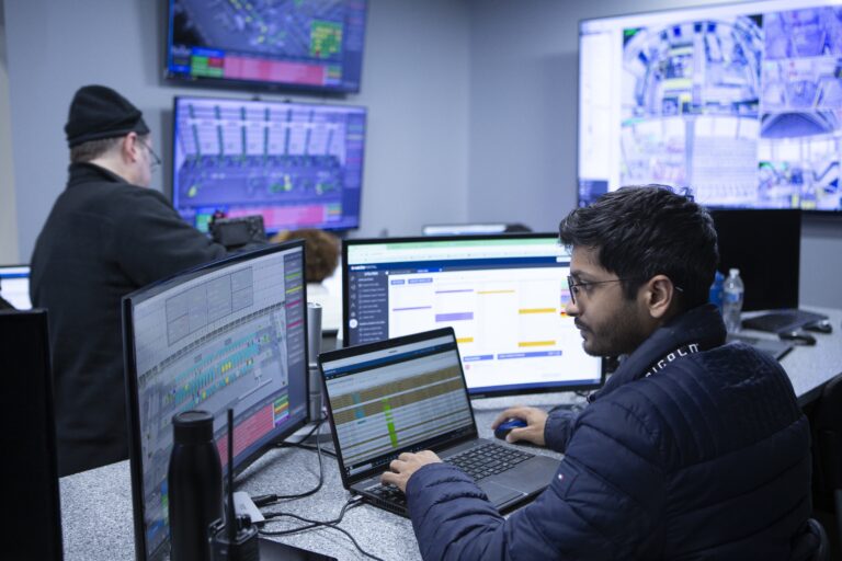 man working on computer