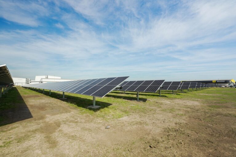 solar panels outside