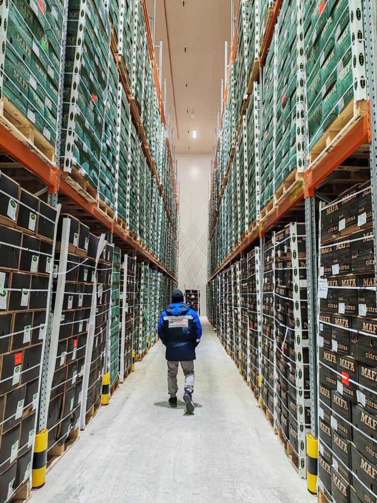 walking through americold facility